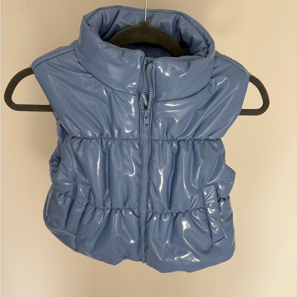 Shiny Blue Puffer Vest Women’s small